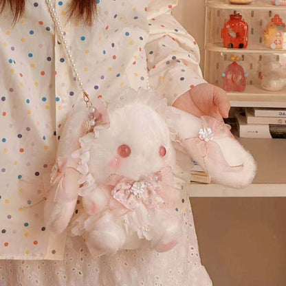 Kawaii Bunny Bag Princess Lolita Shoulder Bag Long-eared Rabbit Sweet Crossbody Bags