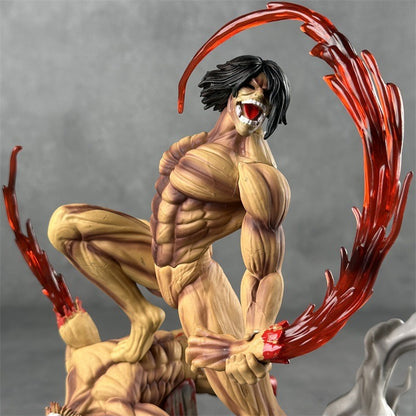 29cm Eren Jaeger Figura Manga Ataque dos Titãs Anime Figuras Jaeger Pvc Modelo Estátua Boneca Coleção Decoração Brinquedos Presente