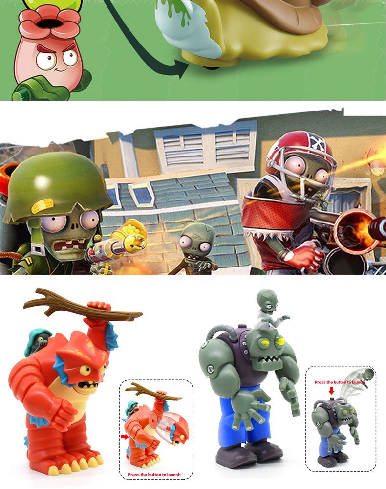 1pcs New PLANTS VS ZOMBIES PVZ Pea Shooter Boss Action Figure Model Toy Dolls Shooting Dave Allstar Toy Kids Gifts For Boys