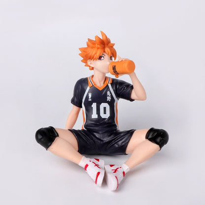 12,5cm Anime Haikyuu Figura Shoyo Hinata Modelo Brinquedo Boneco de Ação Noodle Stopper Tobio Kageyama Coleção de Voleibol Brinquedo de Caixa