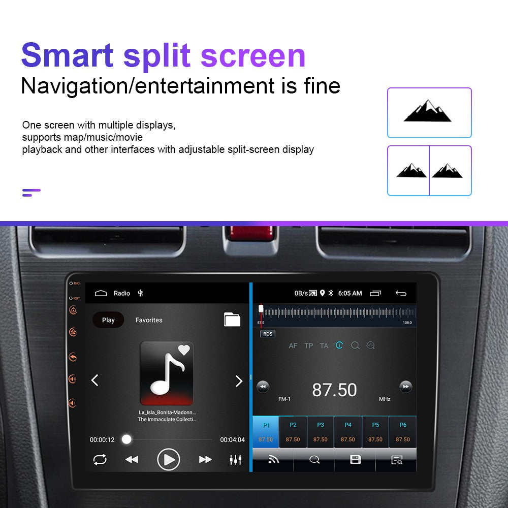 Podofo Rádio Automotivo Android 12 Androidauto Carplay 2 Din GPS Áudio Automotivo 7"/9"/10" WIFI BT Leitor Multimídia Automotivo para VW Ford