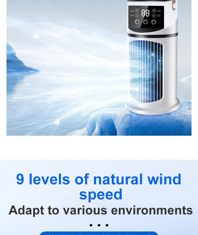 Pulverizador portátil Resfriador de ar de mesa USB Mini ar condicionado Ventilador de refrigeração de ar multifuncional temporizado Refrigerador de ar para casa e escritório