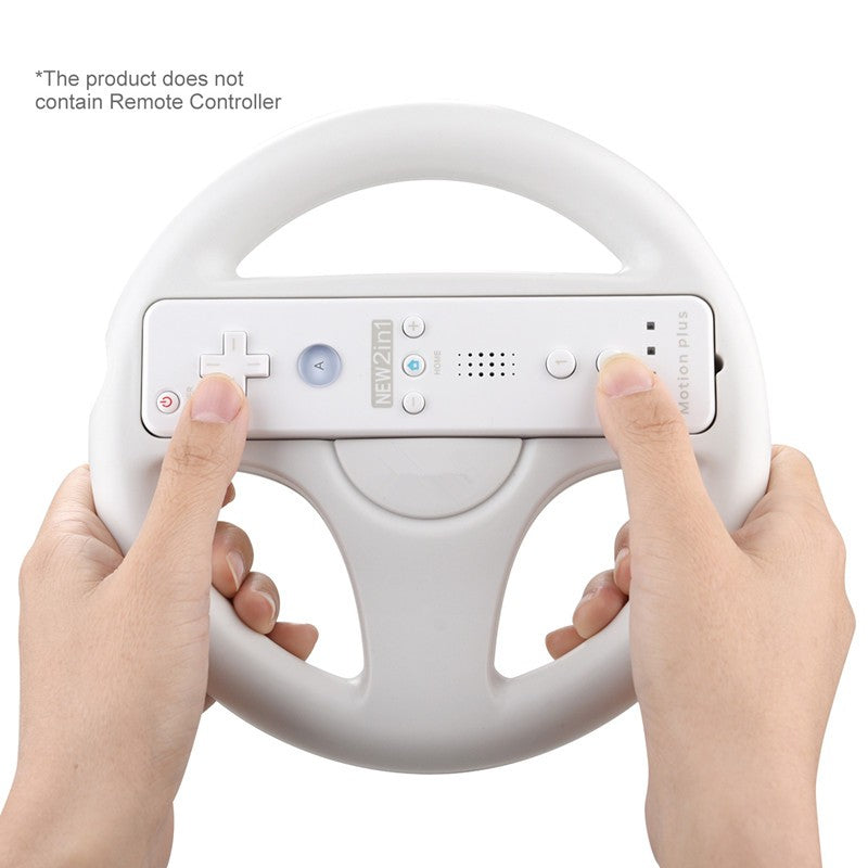 2 PEÇAS Plástico, design inovador e ergonômico, Volante de Corrida para Nintendo Wii Kart Game Remote Controller