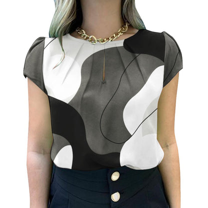 ZANZEA Women Summer Blouse Bohemain Holiday Shirt Fashion Short Sleeve Printed Tops Tunic Female Elegant Work Party Blusas Mujer