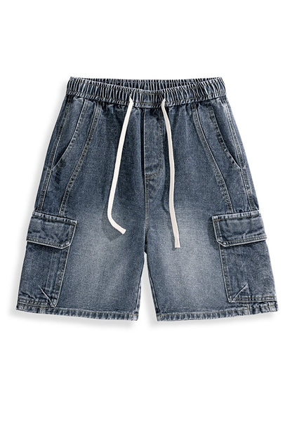 New tooling summer men's and women's casual outdoor cotton denim shorts loose sports breathable quick drying pants