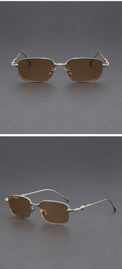 Óculos de Sol Retangulares Pequenos Femininos com Armação Fina, Óculos Anti-Luz Azul, Armações de Óculos Modernas, Óculos Vintage UV400 Gafas De Sol