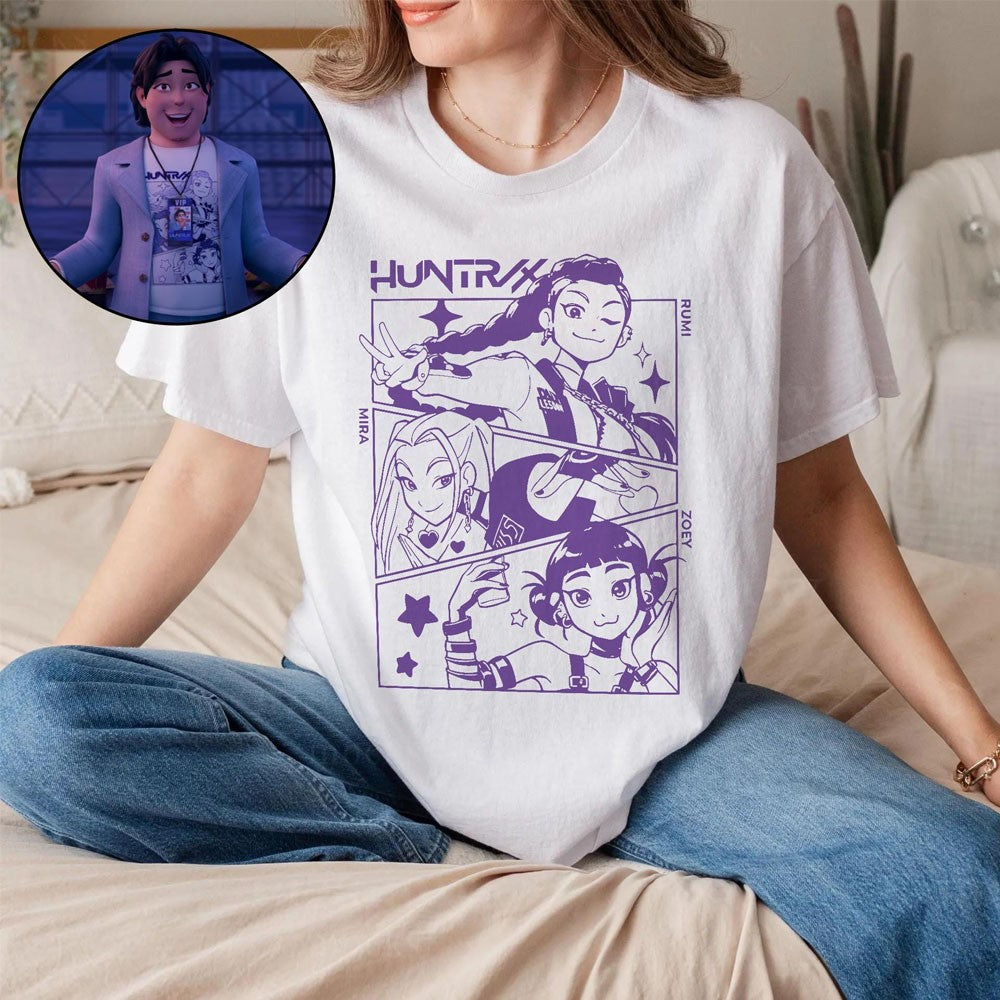 HUNTRIX K-pop Demon Hunter Anime T-shirt Harajuku O-neck Casual Shirt Fans Gift Aesthetic Graphic T Shirts Women Clothes