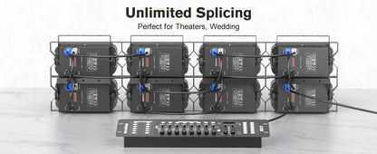 U'King 4PCS 200W LED 2IN1 COB Par Light DMX Cool&Warm White Lighting Stage Light 2 Eyes LED Blinder Light for DJ Party Wedding