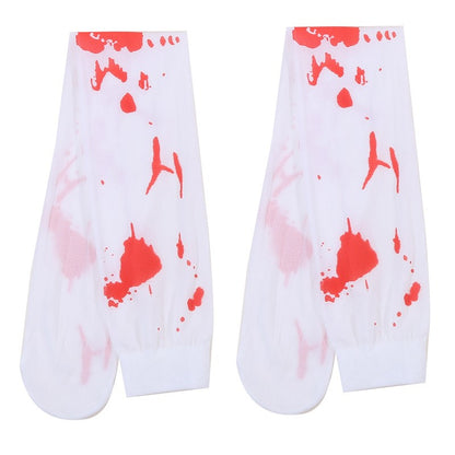 2024 New Men And Women Suitable Stockings Halloween Easter Nurse Skeleton Blood Socks Skull Socks Funny Prank Compression Socks