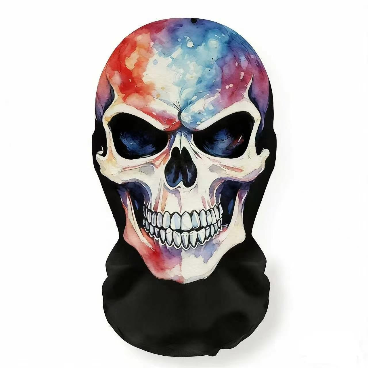 1-Piece 3D Horror Skull Breathable Sun-Proof Headgear Mask, Washable, Prank & Gag Mask