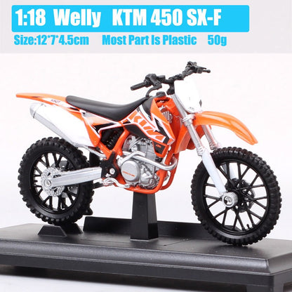 Modelo de motocicleta Maisto KTM 450 SX SXF EXC Racing RC 8C RC390 690 SMC R 640 Duke II Rally de escala 1/18 Diecast Veículos de Moto de Trilha
