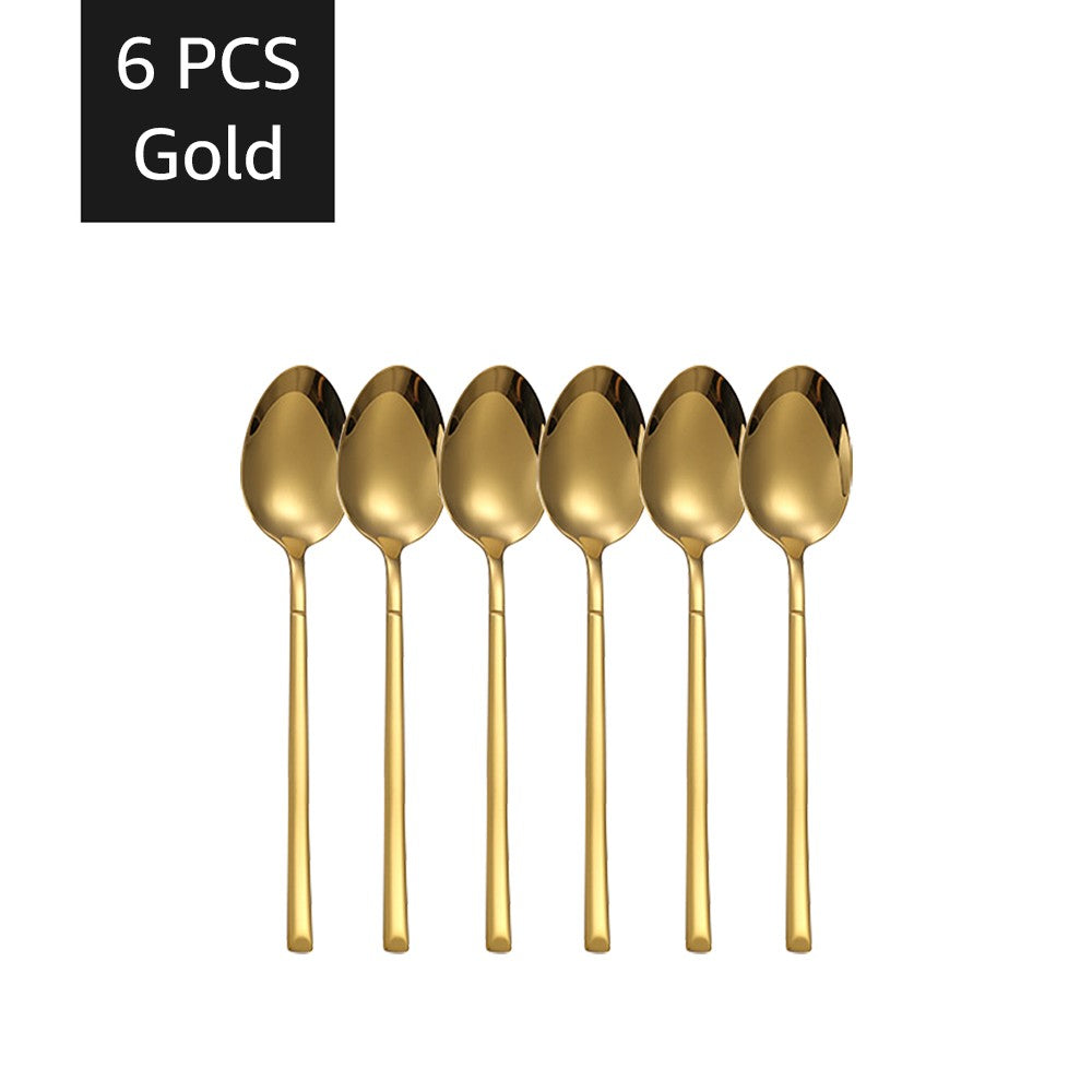 Conjuntos de talheres de ouro 30 peças, talheres de aço inoxidável, garfo de sobremesa, colher de café, talheres laváveis em lava-louças para jantar, cozinha e mesa.