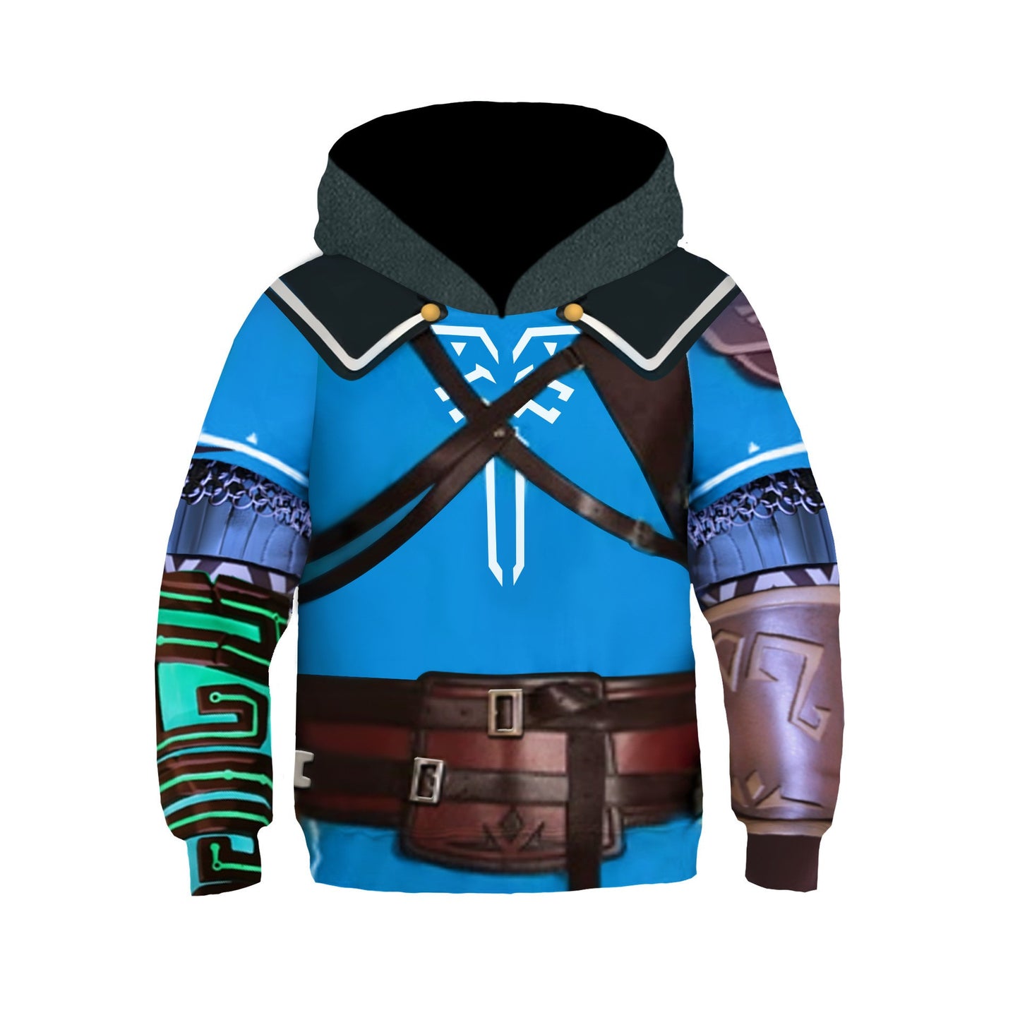 Kids Anime Cosplay Costume Game Character Link Hoody Zelda Cosplay Sweatshirt Tears of Kingdom 3D Print Hoodies