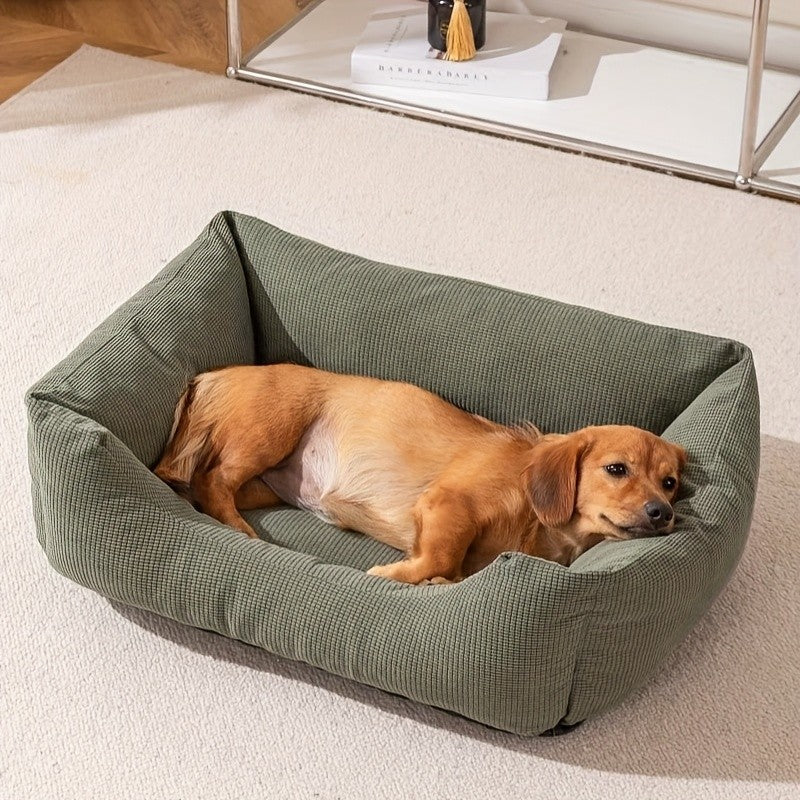 Colchão para Animais de Estimação de Inverno Engrossado, Cama de Gato Quente de Veludo Cotelê, Cama de Cachorro com Cobertura, Almofada para Dormir para Filhotes de Cães Pequenos e Gatinhos Cuscino
