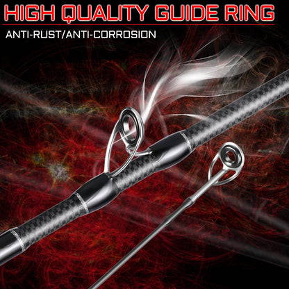Sougayilang Fishing Rod 1.8/2..1m Spinning/Casting Rod Power M Carbon Rod Pole 5/6 Sections Travel Fishing Pole Fishing Tackle