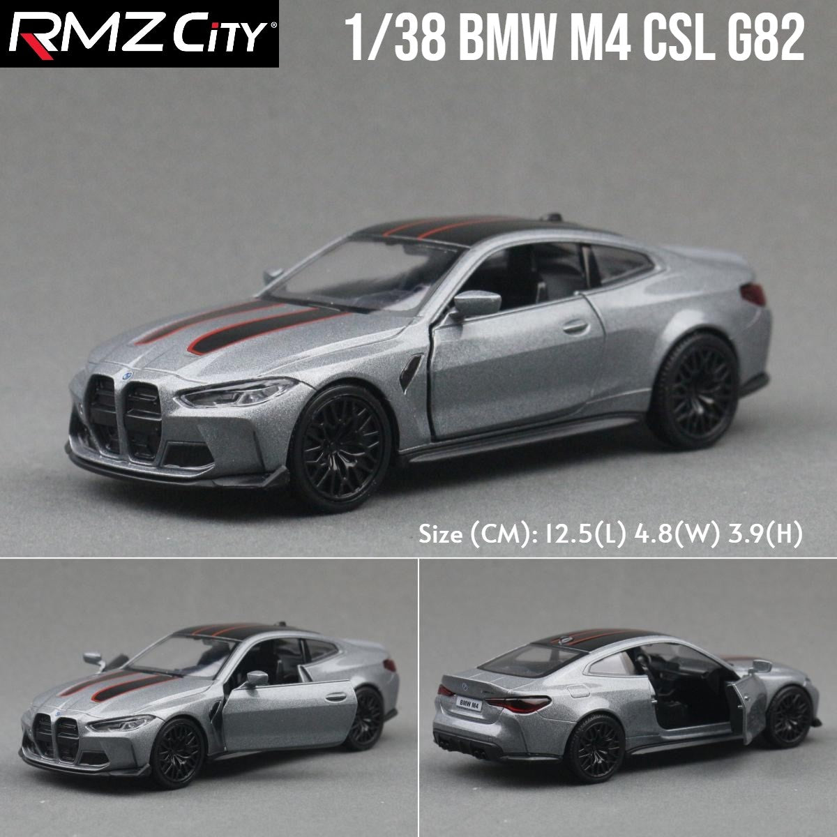 1/36 BMW M2 M3 M4 M5 Modelo de Carro de Brinquedo para Crianças RMZ City Miniatura de Metal Fundido de Corrida com Fricção para Coleção, Presente para Meninos