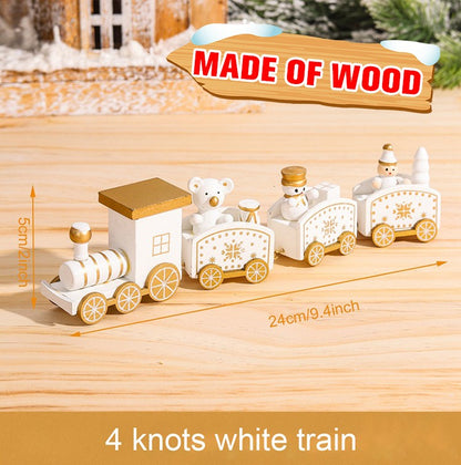 Wooden/Plastic Train Christmas Ornament Merry Christmas Decoration For Home 2025 Xmas Gifts Noel Natal Navidad New Year 2026