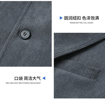 Blazer Hombre High-quality Men's Fashionable Corduroy Jacket Business Casual Social Banquet Formal Suit Jacket Plus Size Blaze