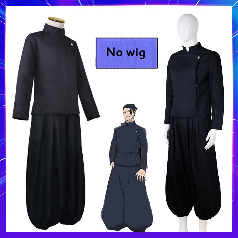 Anime Jujutsu Kaisen Geto Suguru Cosplay Costume Shirt Pants kimono Wig High School Uniform Full Set Adult Mens Party Clothes