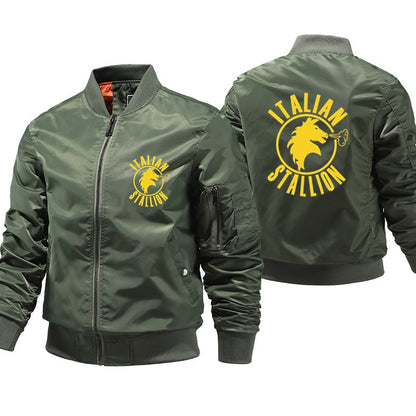 Balboa Italian Stallion Jacket Men's Clothes Bomber Jackets Coat Windbreaker Plus Size Clothes Thick Aviator Jacket Parkas