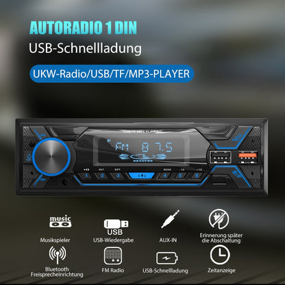 ESSGOO 1 Din Car MP3 Player Radio Autoradio Bluetooth FM TF AUX Color Multimedia Audio Stereo for Vehicle