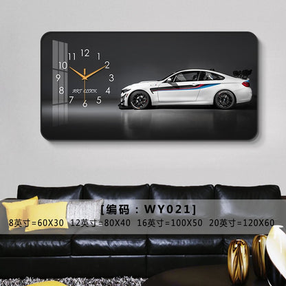 Car Clock Living Room Creative E-sports Room Silent Clock Auto Repair Beauty Shop Personality Art Decorative Painting Wall Clock