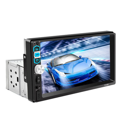 Universal 1 Din Car Radio HD 7" Touch Screen Stereo Bluetooth USB FM ISO Power Aux Input Mirror Link Auto Multimedia Player MP5