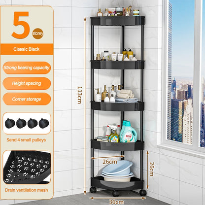 Carrinho de Armazenamento para Banheiro com Rodas, Rack de Armazenamento para Cozinha, Sala de Estar, Alta Capacidade de Carga, Acessórios para Casa