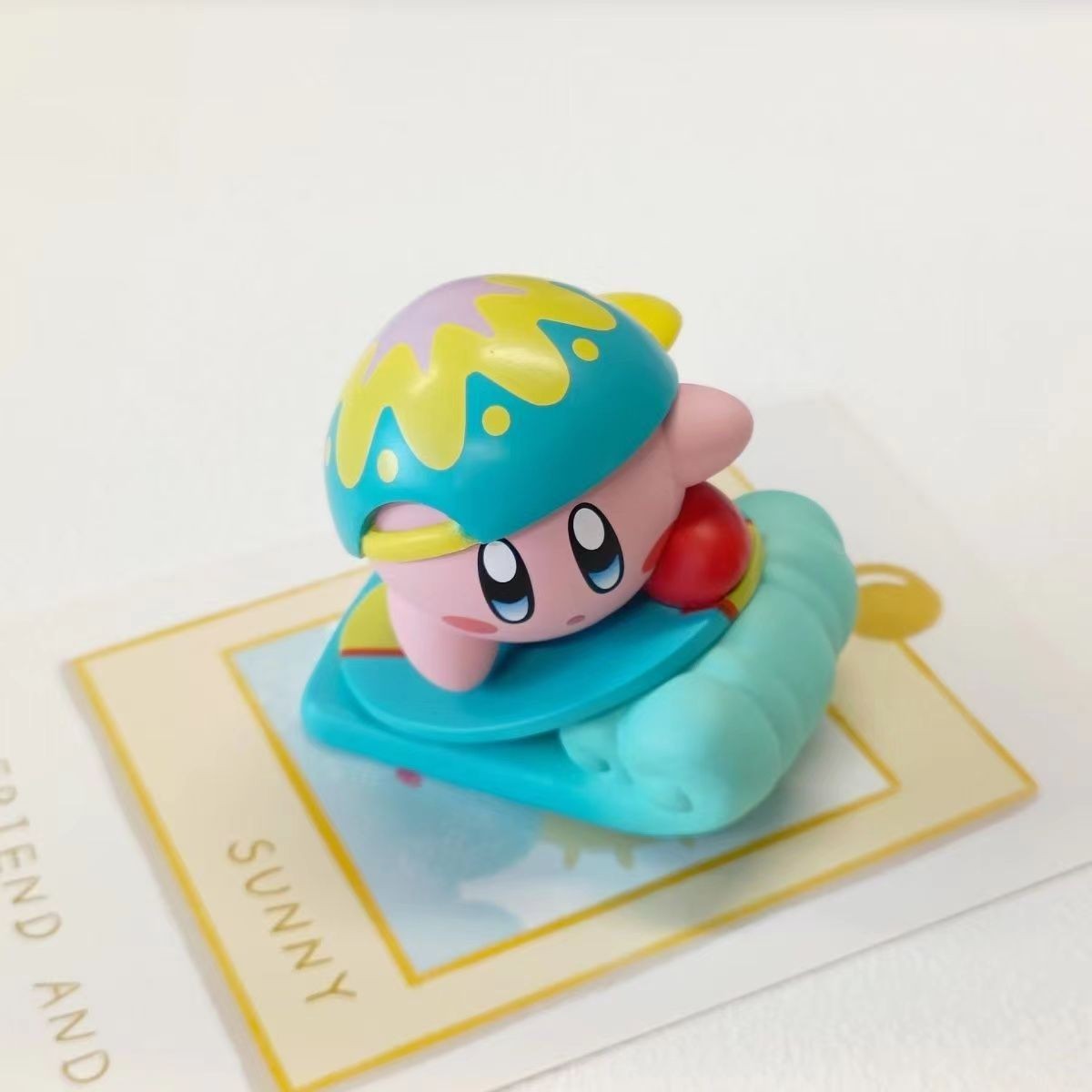 Jogo Kirby Beach Série Figuras Personagens de Desenhos Animados Bonitos Enfeites de Mesa Estatueta Coleção de Modelo PVC Presente de Aniversário para Fãs