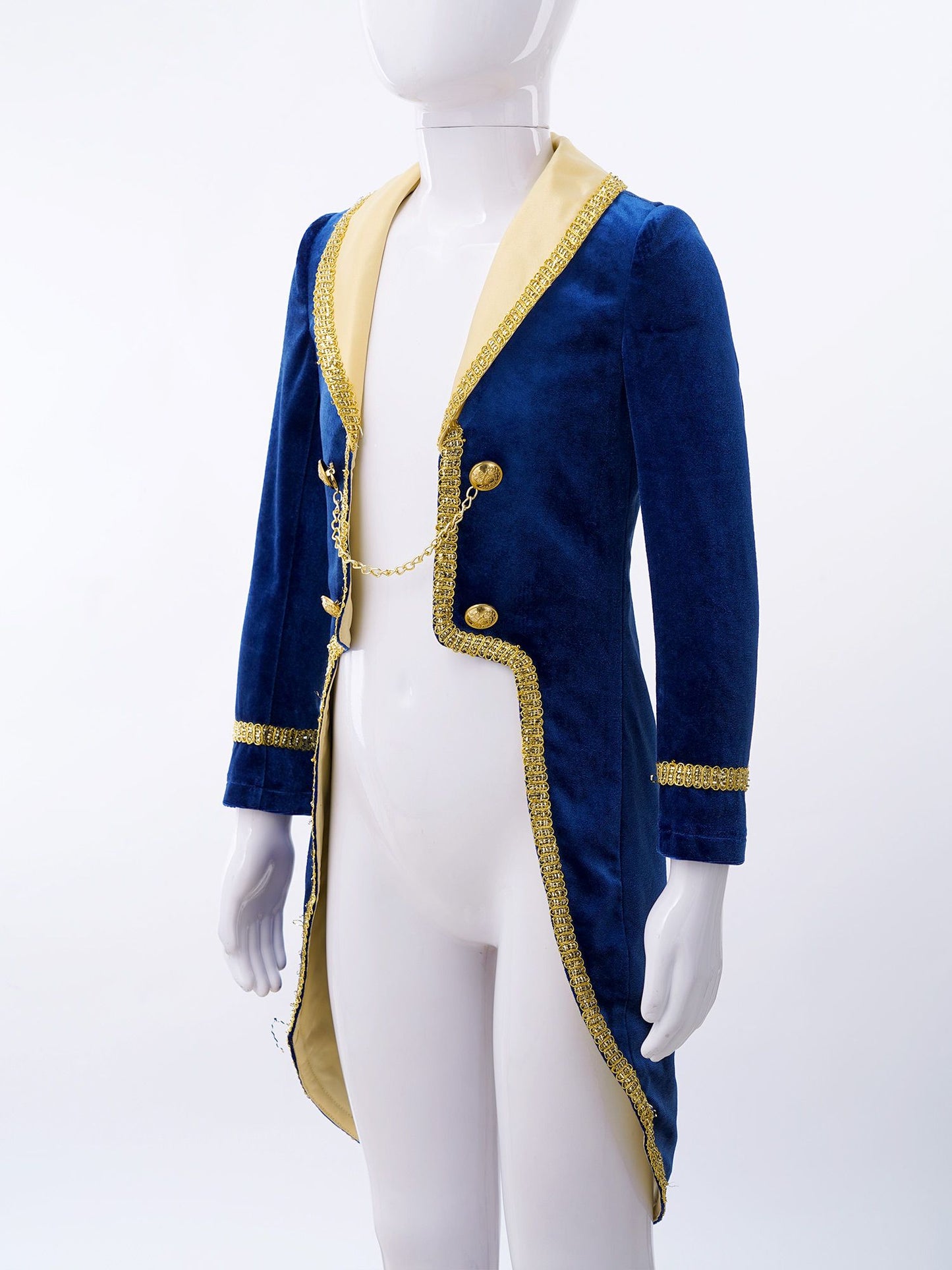 Boys Girls Prince Tuxedo Jacket Turn-Down Collar Coat Halloween Masquerade Theme Party Cosplay Costume Birthday Party Tailcoat