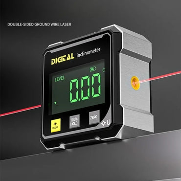 Pocket Digital Level Protractor Inclinometer Professional Digital Display Angle Gauge 360 Degree Magnetic Electronic Level Laser