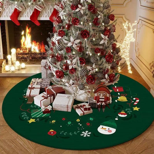 VIKAMA Christmas Creative Rug Stain-Resistant & Non-Slip Entrance Hallway Doormat Bedroom Entrance Bedside Rug Home Decor