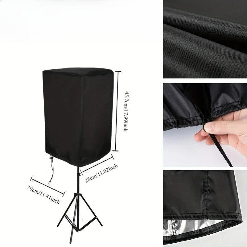 Capas Impermeáveis para Caixas de Som, Proteção à Prova de Poeira em Tecido Oxford 210D para Sistemas de Áudio Internos e Externos e Home Theater
