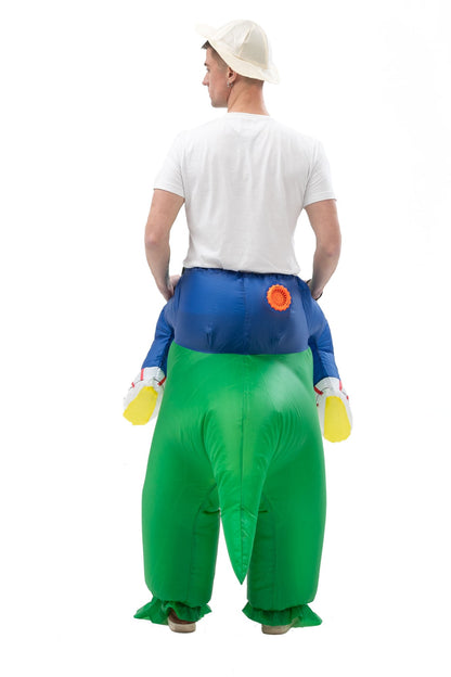 Funny dinosaur inflatable costume set  Riding jumpsuit cosplay outfit  High-impact hilarious costume Halloween attire