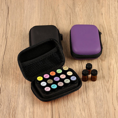 15Slots 1/2/3ML Essential Oil Case For Young Living Roller Bottles Storage Bag Holder Portable Perfume Hanging Organizer