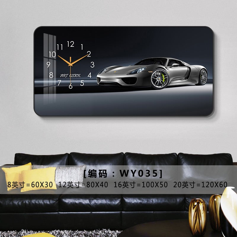 Car Clock Living Room Creative E-sports Room Silent Clock Auto Repair Beauty Shop Personality Art Decorative Painting Wall Clock