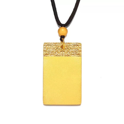 9999 pure gold 24K gold male and female pendant, used for peace, auspicious clouds, worry free, gold jewelry couple pendant