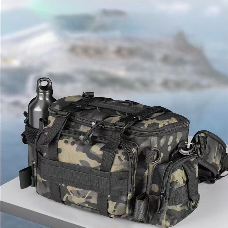 Fishing Lure Waist Bag Crossbody Multifunctional Storage , Waterproof , Large Capacity Fishing Rod Accessory Fishing Rod Bag