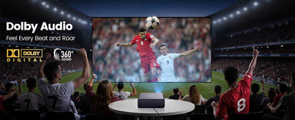 Projetor Lareser A1 4K 1000ANSI Oficial Netflix Linux Nativo 1080P Foco/Keystone Automático Dolby Audio WiFi6 BT5.2 Home Theater