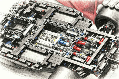 Technical 1361/1639PCS RB20 SF-24 1:8 Scale Racing Car Kits MOC Collectible Assembly Building Blocks Car Model Birthday Gift Toy