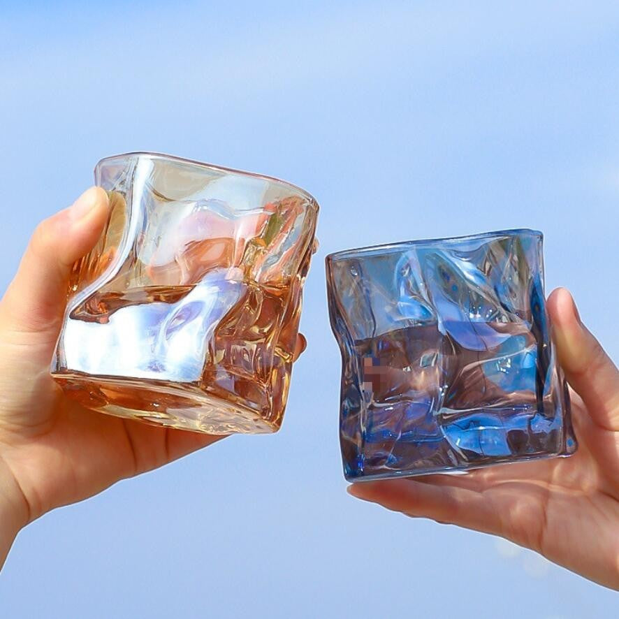 Copo de uísque cinza-fumaça 190ml, copo Old Fashioned de base pesada, conjunto de presente para bar, caneca de cerveja de cristal, direto da fábrica