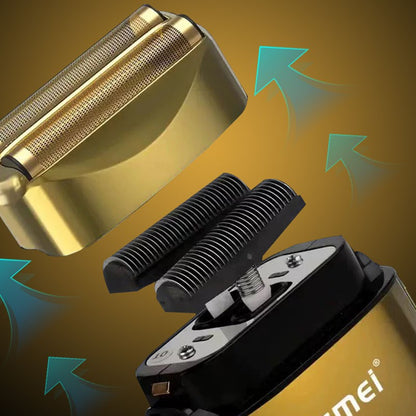 Kemei KM-TX10 Electric Shaver Beard Trimmer Man Rechargeable Dry Wet Shaver Machine Reciprocating Safety Razor Blade Replacement