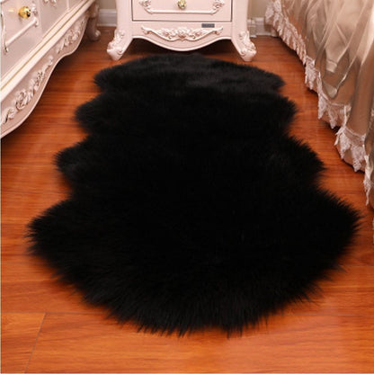 Washable Fluffy Shaggy Long Hair Carpet Floor Protection Non Slip Soft Rugs Faux Fur Bedroom Mats Sheepskin Rug