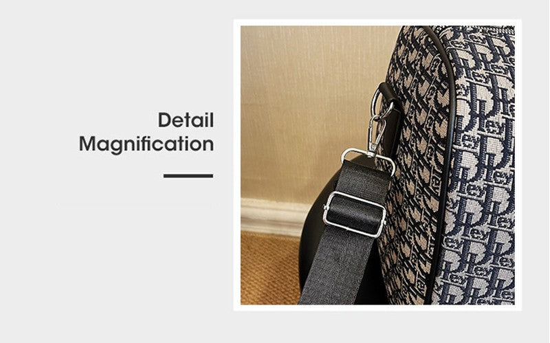 Women's Travel Totes Gym Bag Duffle Sports Fitness Business Casual Luggage Canvas Letter Handbag Outdoor Shoulder Weekend Bag