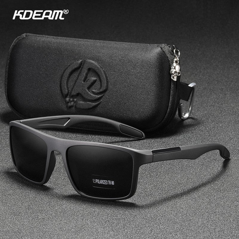 KDEAM Retangular Ultra Leve TR90 Óculos de Sol Masculino Lente Polarizada TAC 1.1mm Dirigir Óculos de Sol Feminino Esportivo Cat.3