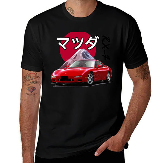 Classic RX-7 T-Shirt t shirt man casual black cotton t-shirt plain for man package T-Shirt