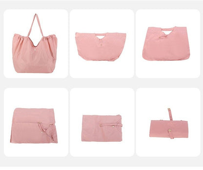 Fashion Foldable Shopping Bag Environmental Protection Large Capacity Supermarket Shopping Portable Folding Bag Out Handbag