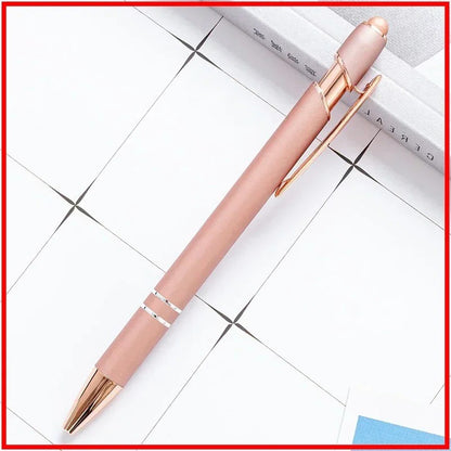 100 Pcs Light - Metal Capacitive Universal Touch Screen Stylus Ballpoint Pen Free Custom Logo Writing Stationery Office Gifts
