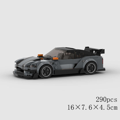 MOC Speed Sports Super Carro de Corrida Blocos de Montar DIY Tijolos Cidade Rally Técnico Grande Veículo de Corrida Presente de Natal Brinquedo