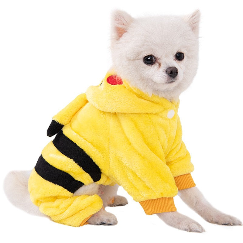 Roupas de Inverno para Cães Moletom Quente de Fleece para Cães Roupas para Cães Pequenos Chihuahua Filhotes Gatos Jaqueta Casaco Macacão para Cães Fantasia